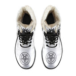 BaphoBoot White Faux Fur - Between Valhalla and Hel