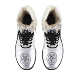 BaphoBoot White Faux Fur - Between Valhalla and Hel