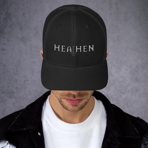 Heathen White/Black Trucker Cap - Between Valhalla and Hel