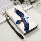 Men and Women's PU Leather Wallet around Long Clutch Purse - Between Valhalla and Hel