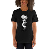 Moon Rose Women's T-shirt (Black/White) - Between Valhalla and Hel