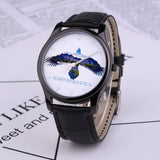 To Valhalla 30 Meters Waterproof Quartz Fashion Watch With Black Genuine Leather Band - Between Valhalla and Hel