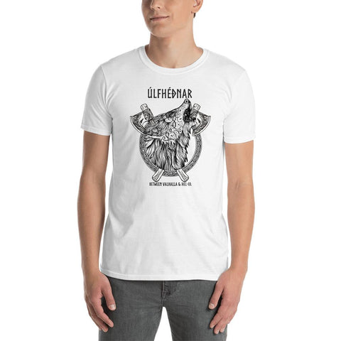 Ulfhednar Short-Sleeve Unisex T-Shirt (white & gray) - Between Valhalla and Hel